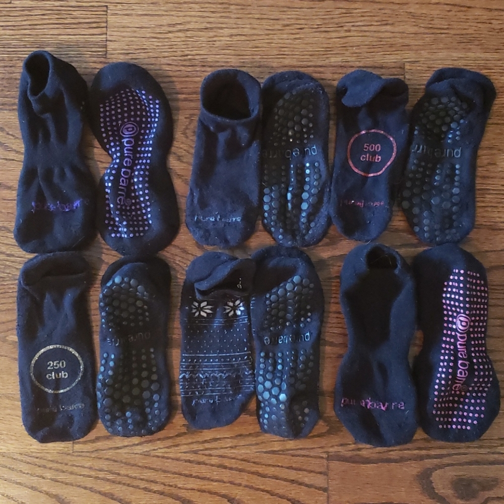 6 pairs of pure Barre official socks